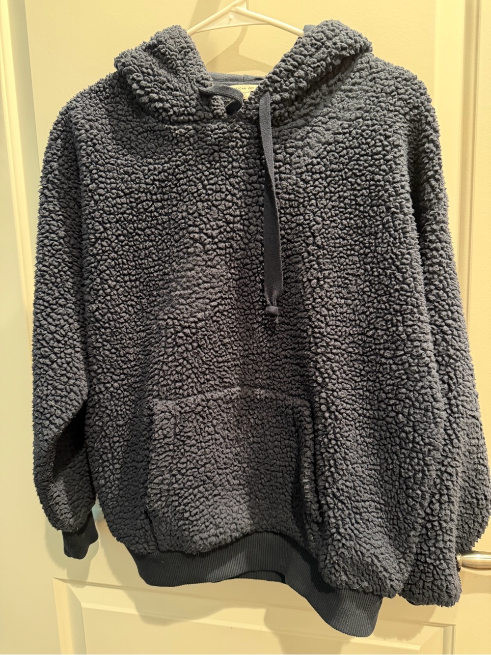 American Eagle Plush Sherpa Hoodie - Dark blue